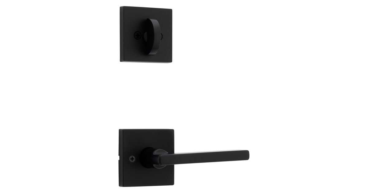 Stone Harbor Hardware Turin - Manija Para Puerta Con Roseta Cuadrada Pestillo De Paso Pasilloarmario Niquel Satinado