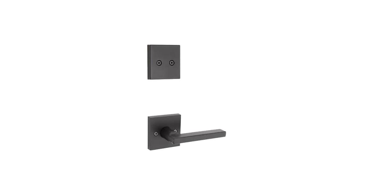 Stone Harbor Hardware Turin - Manija Para Puerta Con Roseta Cuadrada Pestillo De Paso Pasilloarmario Niquel Satinado