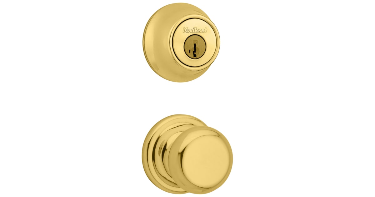 Kwikset CP720J-660-3S Juno Passage Knob Set and Single Cylinder Keyed ...