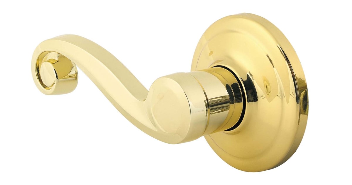 Kwikset Lido Polished Brass Interior Privacy Door Handle in the Door  Handles department at