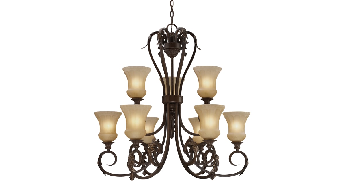 Landmark Lighting 08109-AR Nine Light Chandelier from the Savannah ...