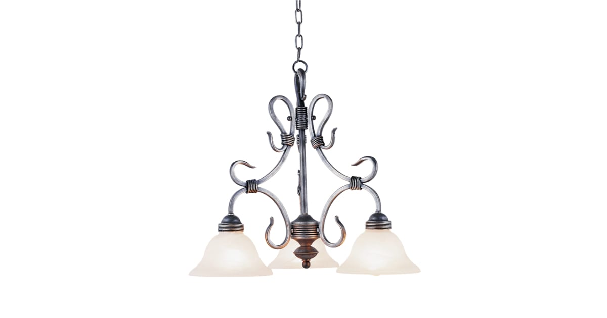Landmark Lighting 243AS Three Light Mini Chandelier from the