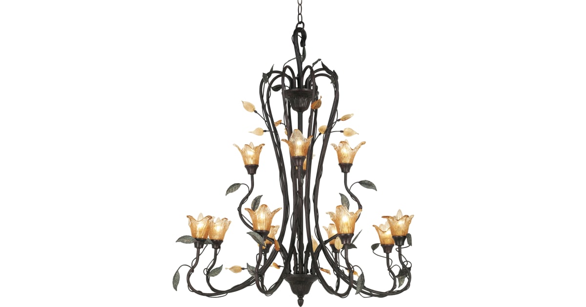 Landmark Lighting 358-DB Twelve Light Chandelier from the Chantilly ...