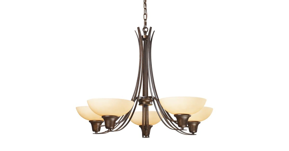 Landmark Lighting 610055 Five Light Up Lighting Chandelier from the