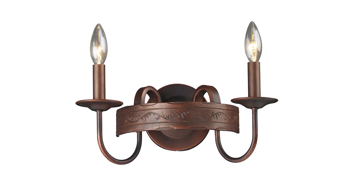 Landmark Lighting 66008-2 Two Light Up Lighting Wall Sconce from the ...