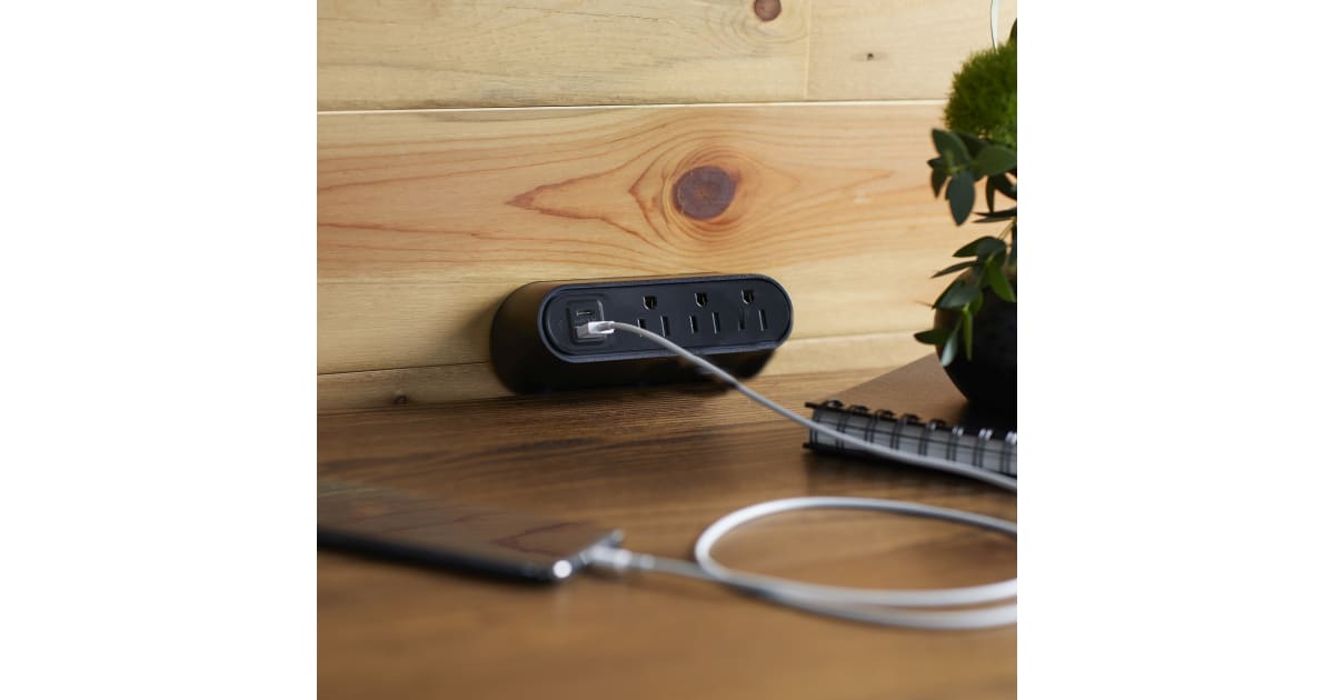 Legrand WSPC320CBK Wiremold Slim Desktop Power Center 3