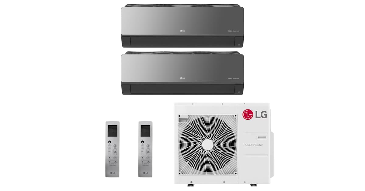 LG KUMXB361A 2-KNUAK181A 32.8K BTU Cooling 21.5 SEER2 Two Zone Wall ...