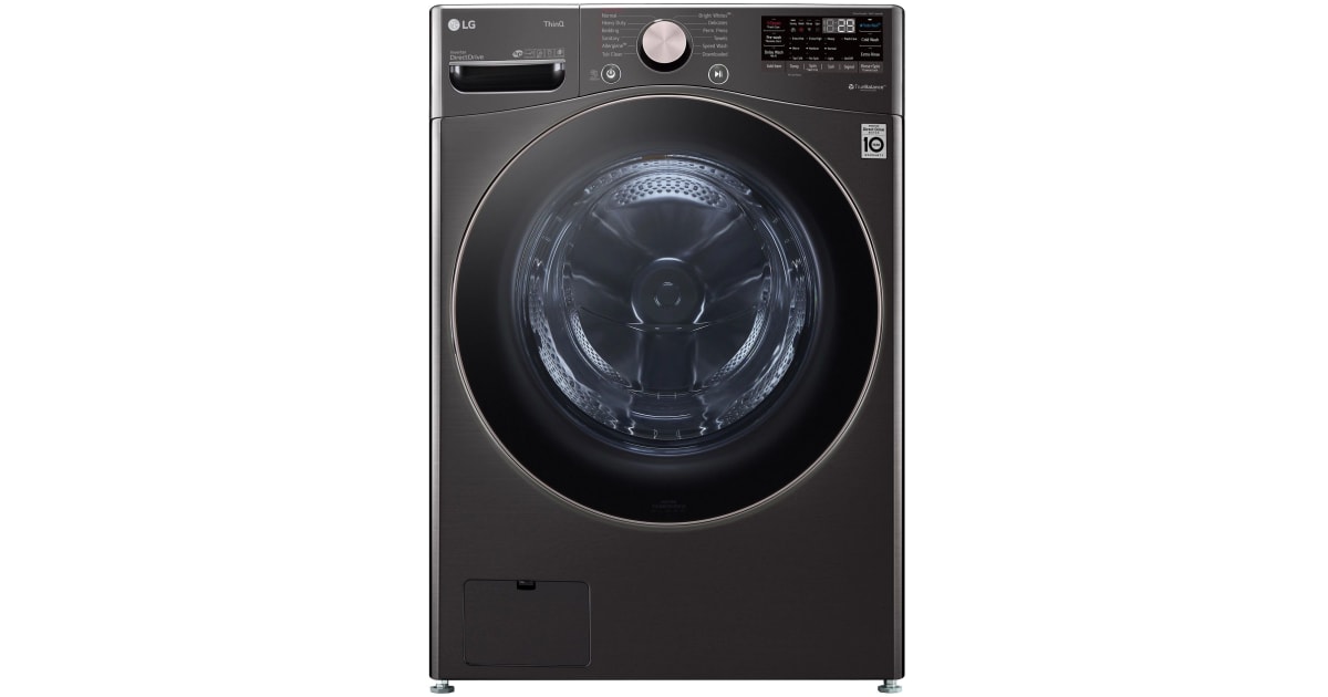 Lg black steel washing machine new arrivals