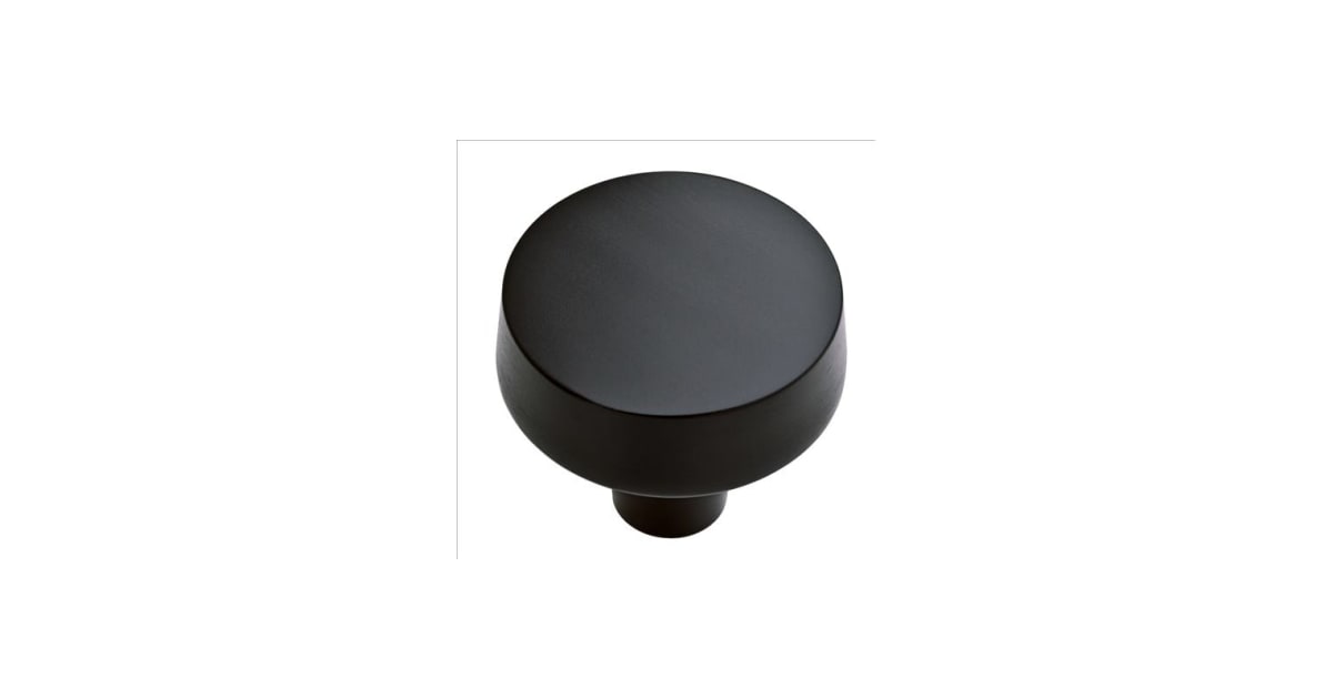 Liberty Round Soft Modern Cabinet Knob | Flat Black Finish For Kitchen & Bathroom Hardware