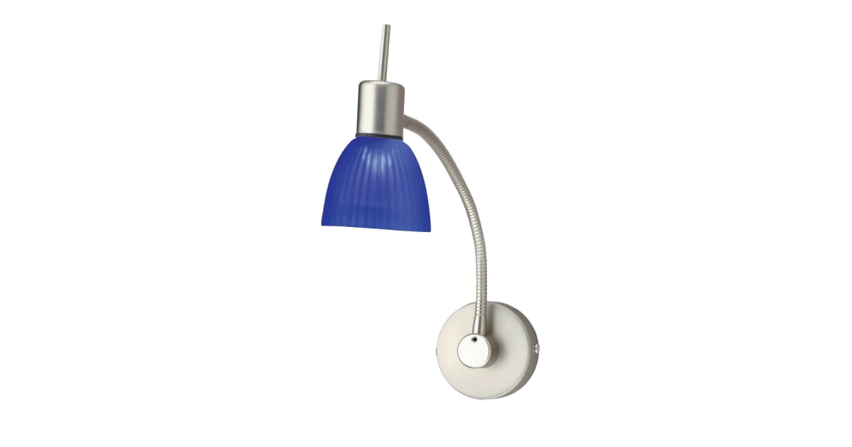 Light Source Ls11 Lite Source LS-1132SS/BLU Contemporary / Modern Reversible Wall Sconce ...