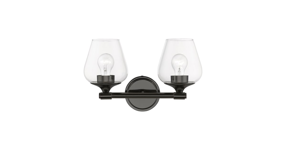 Livex Lighting 17472-46 Willow 2 Light 15" Wide Commercial Vanity Light ...