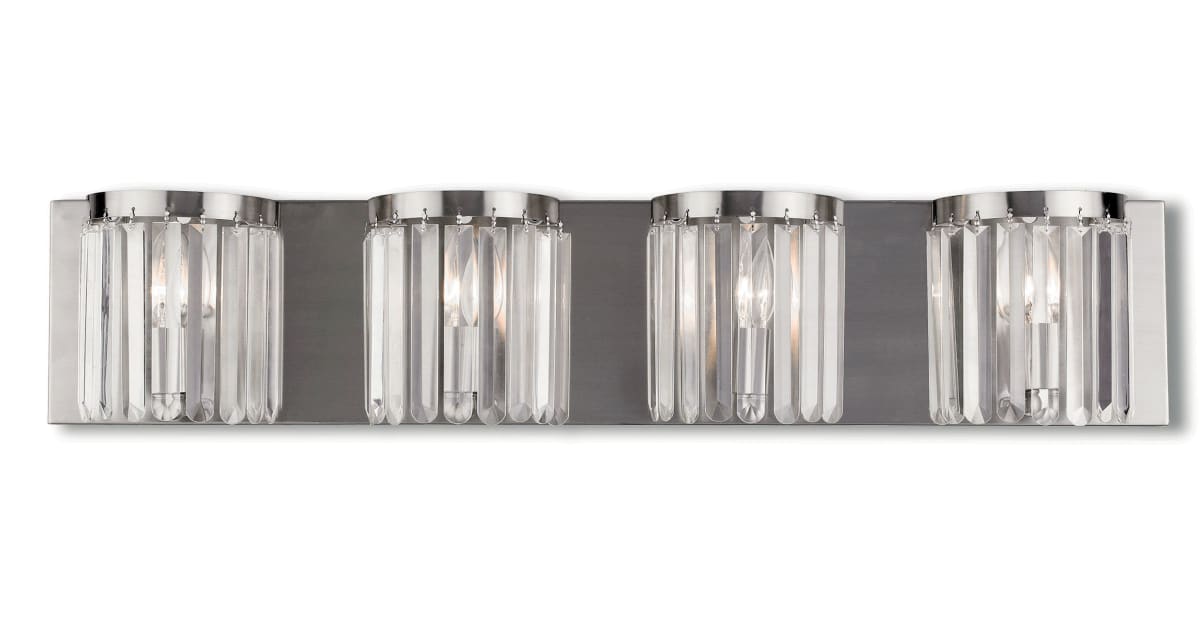 Livex Lighting Grammercy 4 Light Brushed Nickel Bath Vanity 50564-91 - The Home Depot