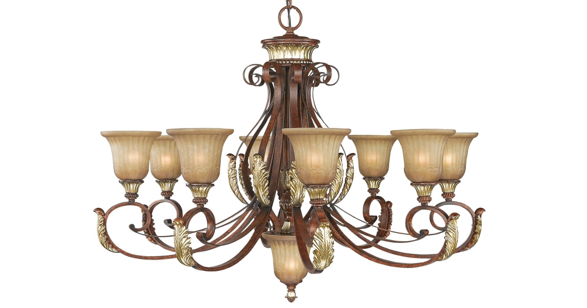 Metropolitan N700218 Antique Classic Brass 18 Light 2 Tier Candle Style  Chandelier from the Metropolitan Collection 