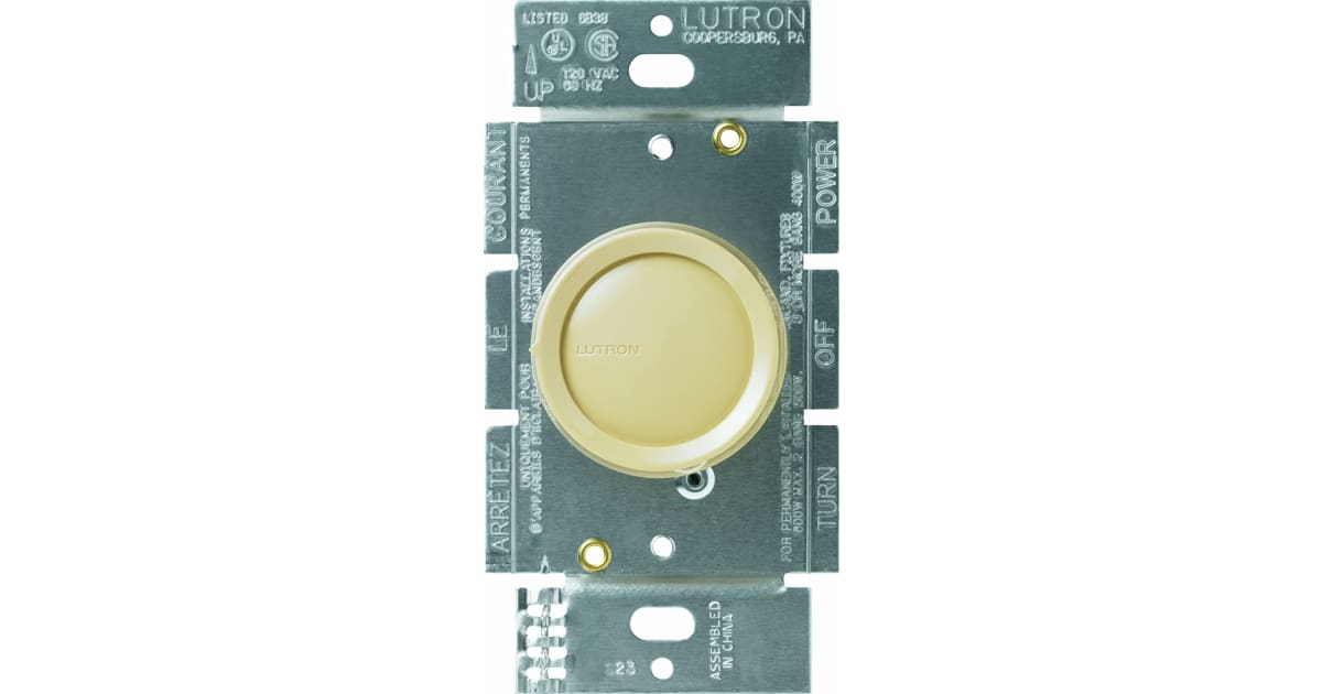 Variateur Préréglé Lutron DIVA DV-600P-IV En Ivoire - 600W Pour Lampes Incandescentes, Neuf