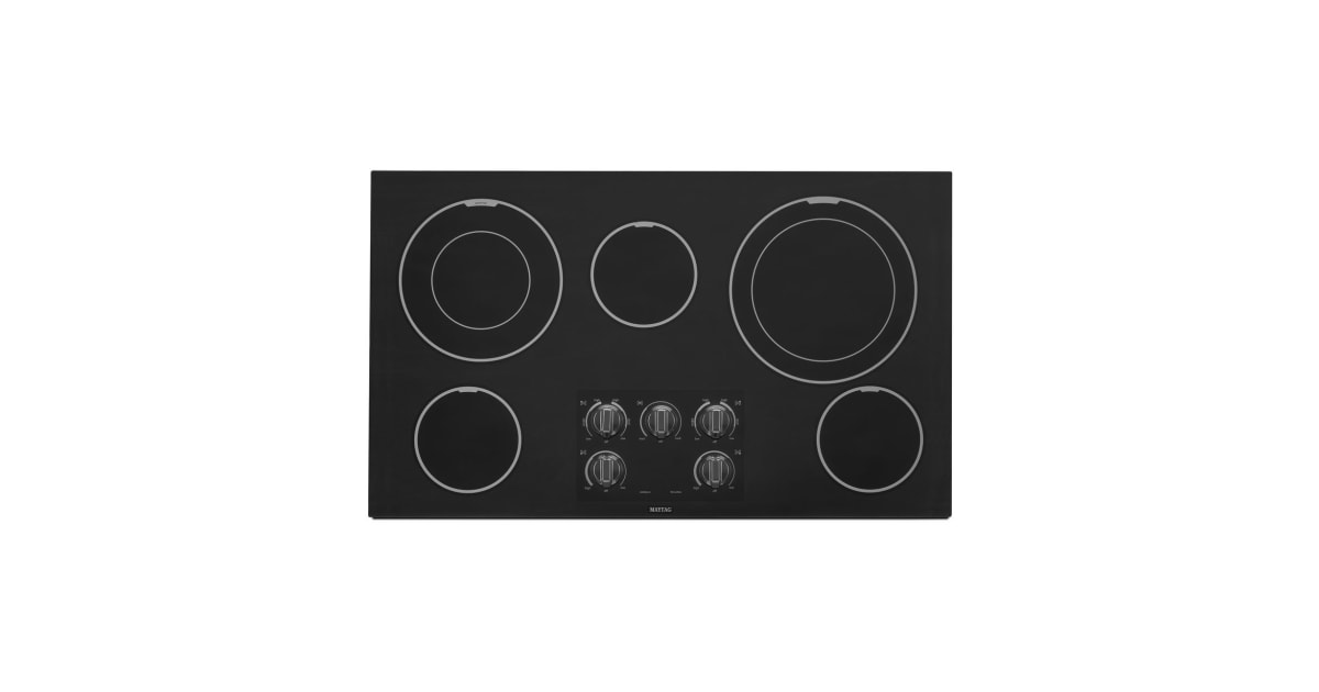 Maytag MEC9536BB 36 Inch Wide Electric Cooktop with Two