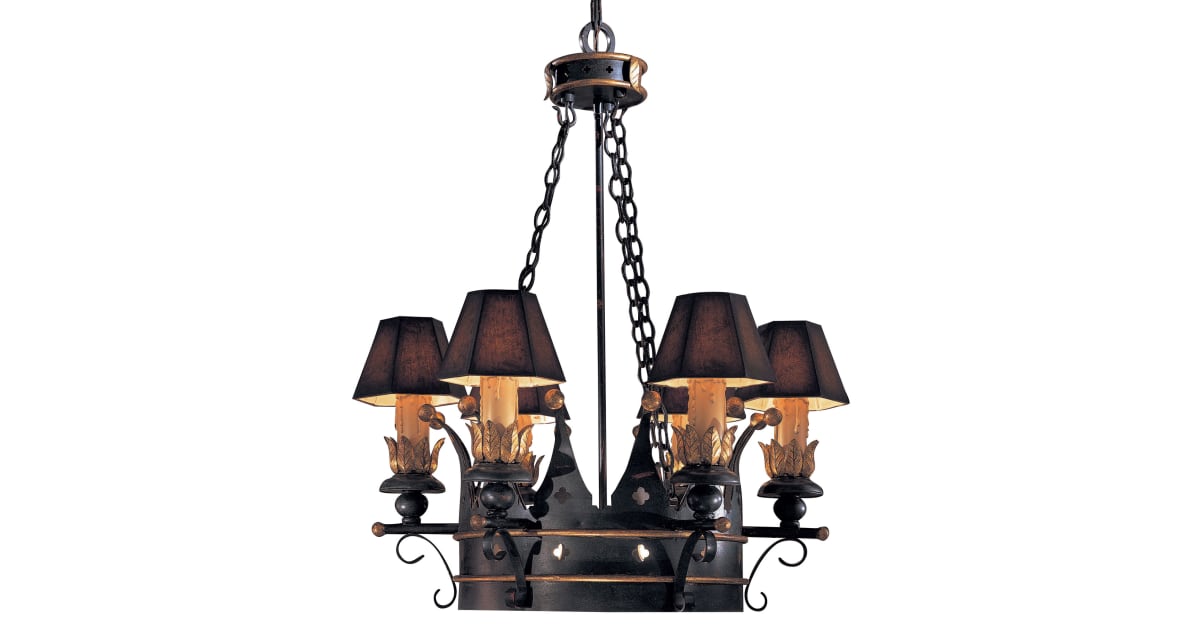 Metropolitan N6108-20 6 Light 30" Width 1 Tier Candle Style Chandelier ...