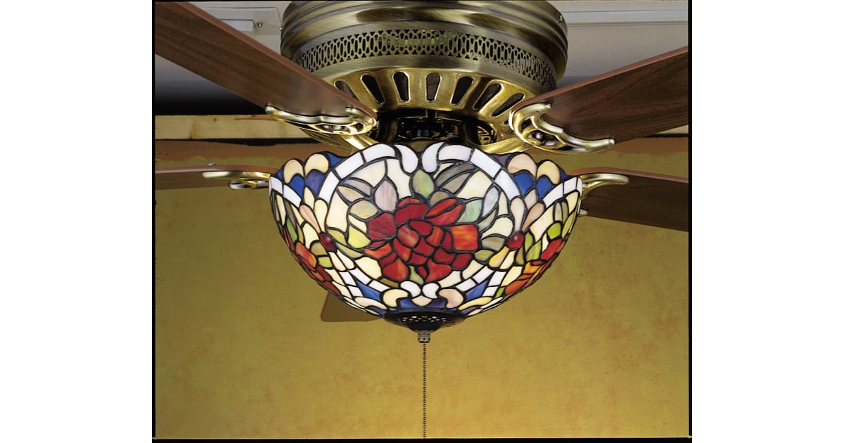 Stained Glass Tiffany Fan Light Kit