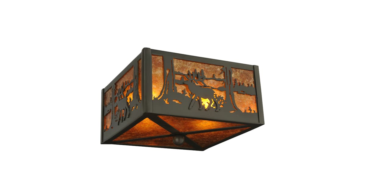 ヒーミＬ✖2 Ｍ✖1 Meyda Tiffany 128311 Elk at Lake 2 Light 10