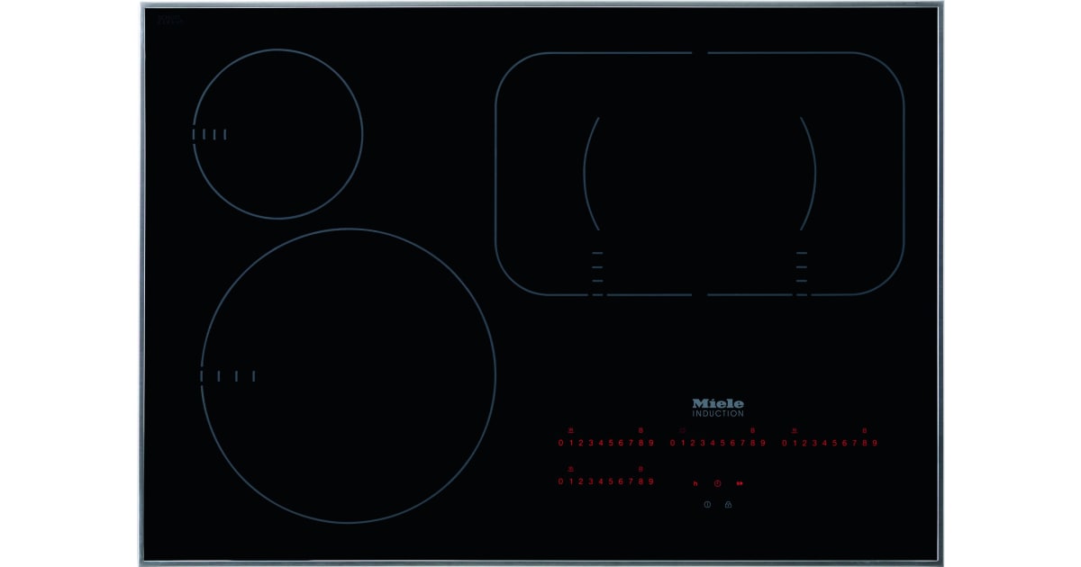 Miele KM6360 30 Inch Framed Induction Cooktop with 4 Expandable Heat Zones,  PowerFlex Bridge, Heat Booster Mode, Pan Size Recognition, Stop & Go Mass