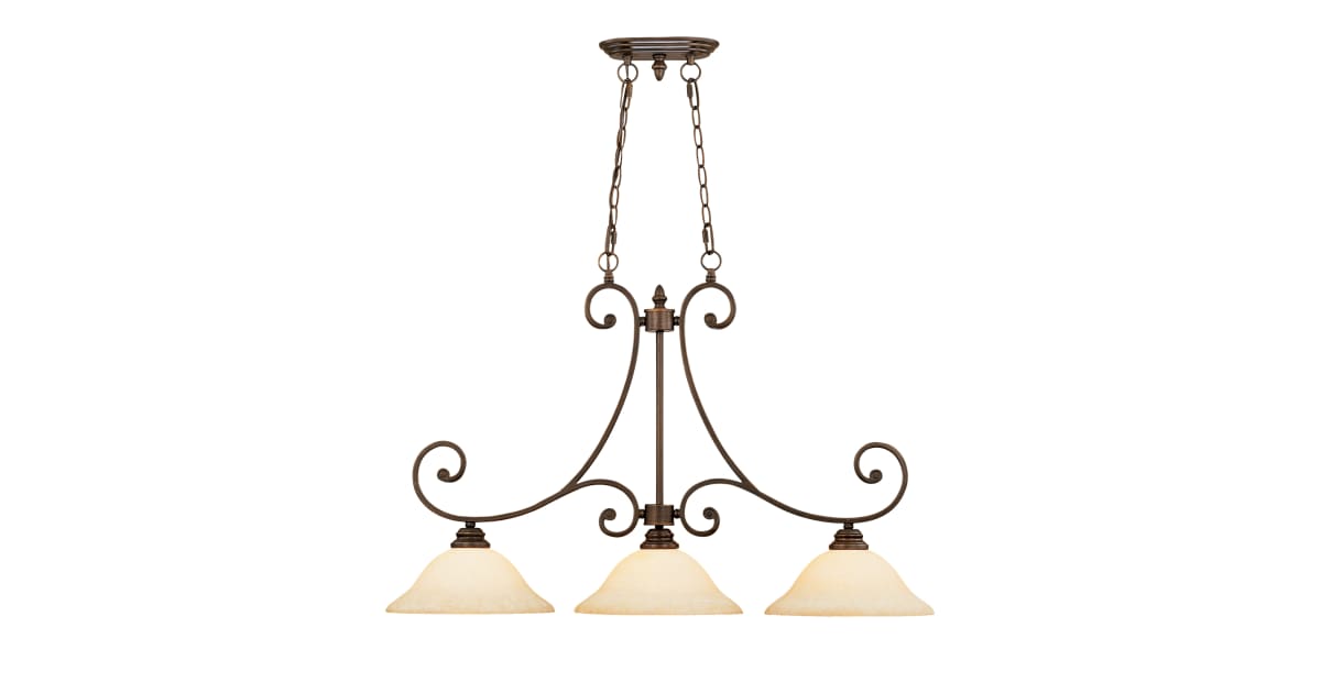 Millennium Lighting 1233-RBZ Oxford 3 Light Single Tier | Build.com