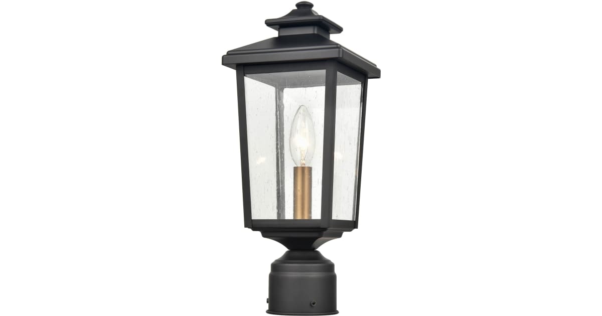 Millennium Lighting 4631-PBK Eldrick 14" Tall Outdoor Single Head Post ...