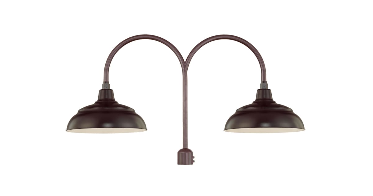 Millennium Lighting RWHS14-RPAD-ABR RLM 2 Light Post Light with 14 ...