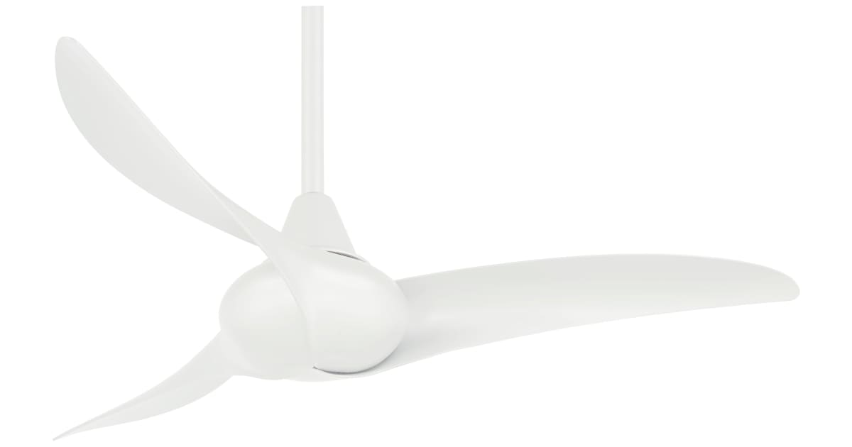 MinkaAire F854-WH Wave 44" 3 Blade Indoor Ceiling Fan with Remote Included | Build.com