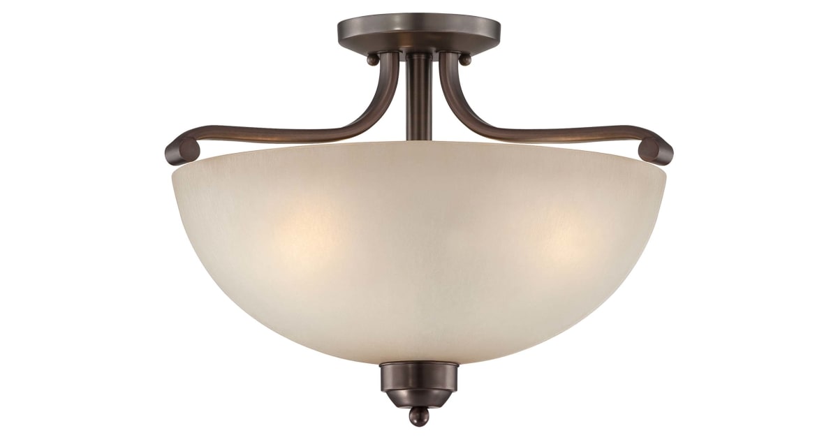 Minka Lavery 1424 281 3 Light Semi Flush Ceiling Fixture in Harvard