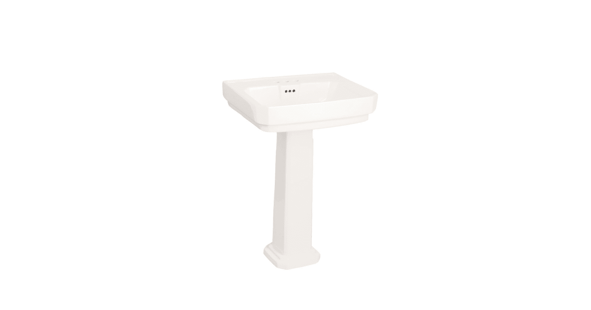 Mirabelle MIRAM358BS 24" Porcelain Pedestal Bathroom Sink