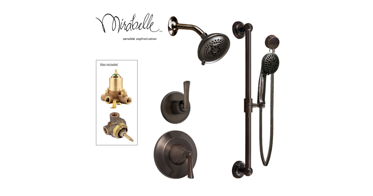 Mirabelle Luxury Shower System Includes Shower Head,