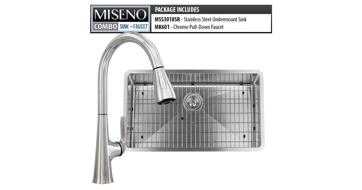 miseno farmhouse single basin stainless steel kitchen sink mno