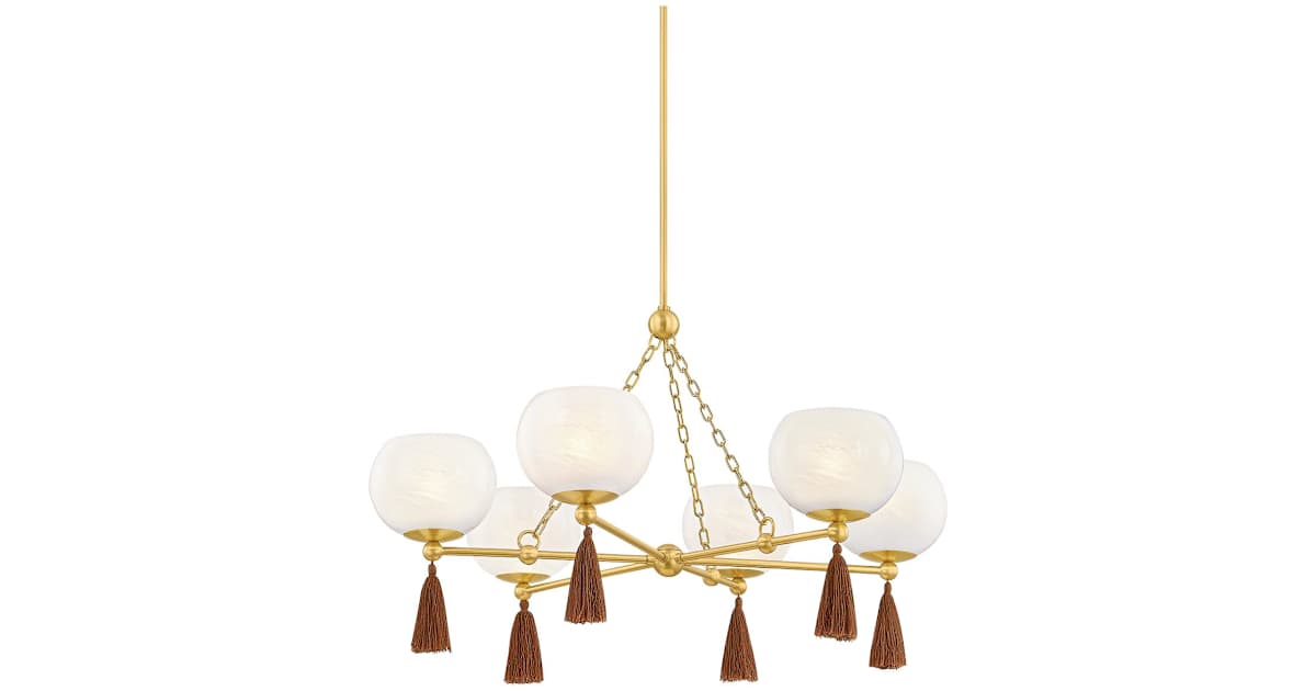 Mitzi H1039806-AGB Niya 6 Light 36" Wide Chandelier | Ferguson Home