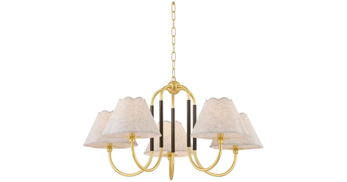 Mitzi H1043805-AGB/TRB Janie 5 Light 33" Wide Chandelier | Ferguson Home