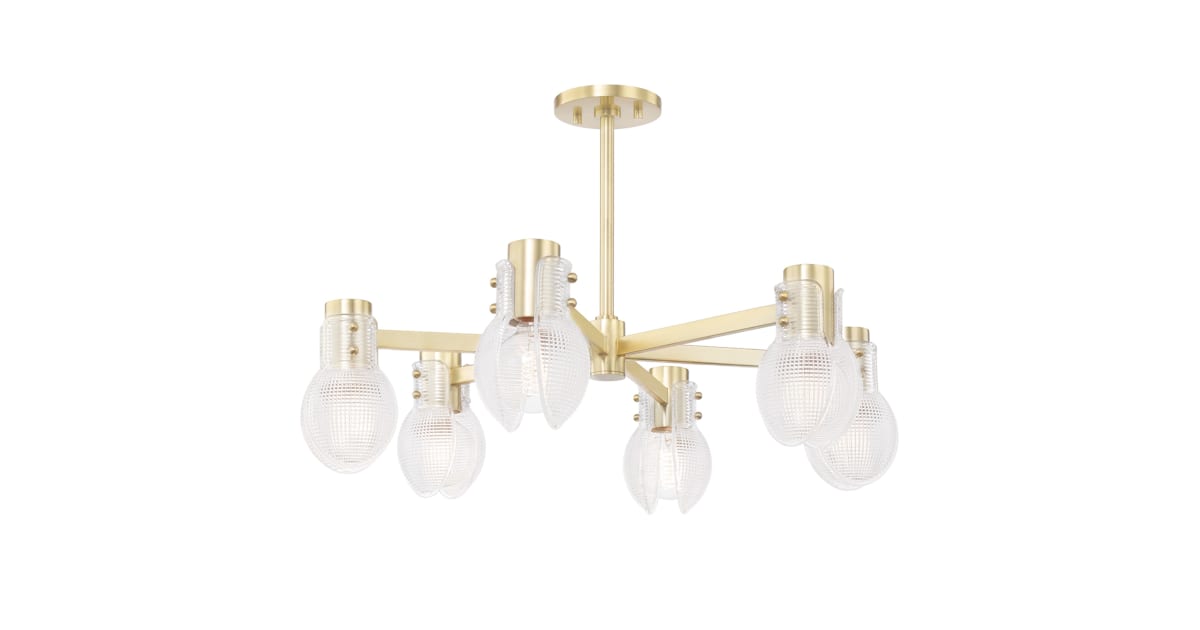 Mitzi H417806-AGB Jenna 6 Light 26" Wide Chandelier | Ferguson Home