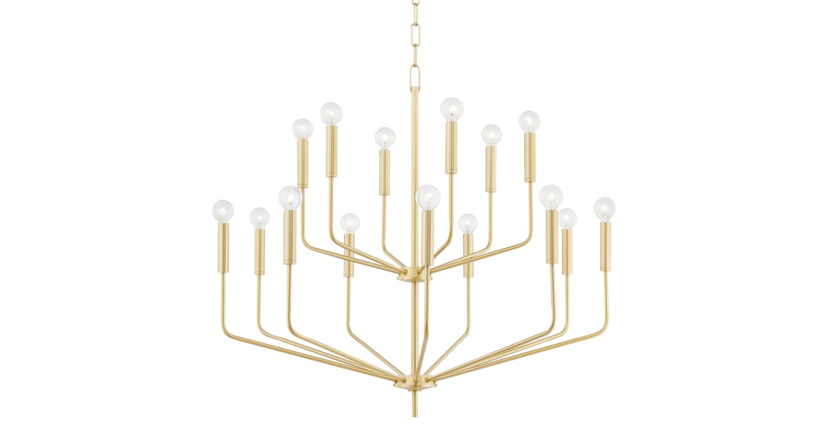 Mitzi H516815-AGB Bailey 15 Light 36" Wide Chandelier | Ferguson Home