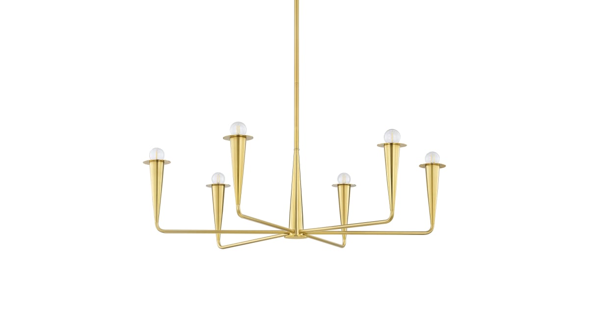 Mitzi H791806-AGB Danna 6 Light 40" Wide Candle Style Chandelier ...
