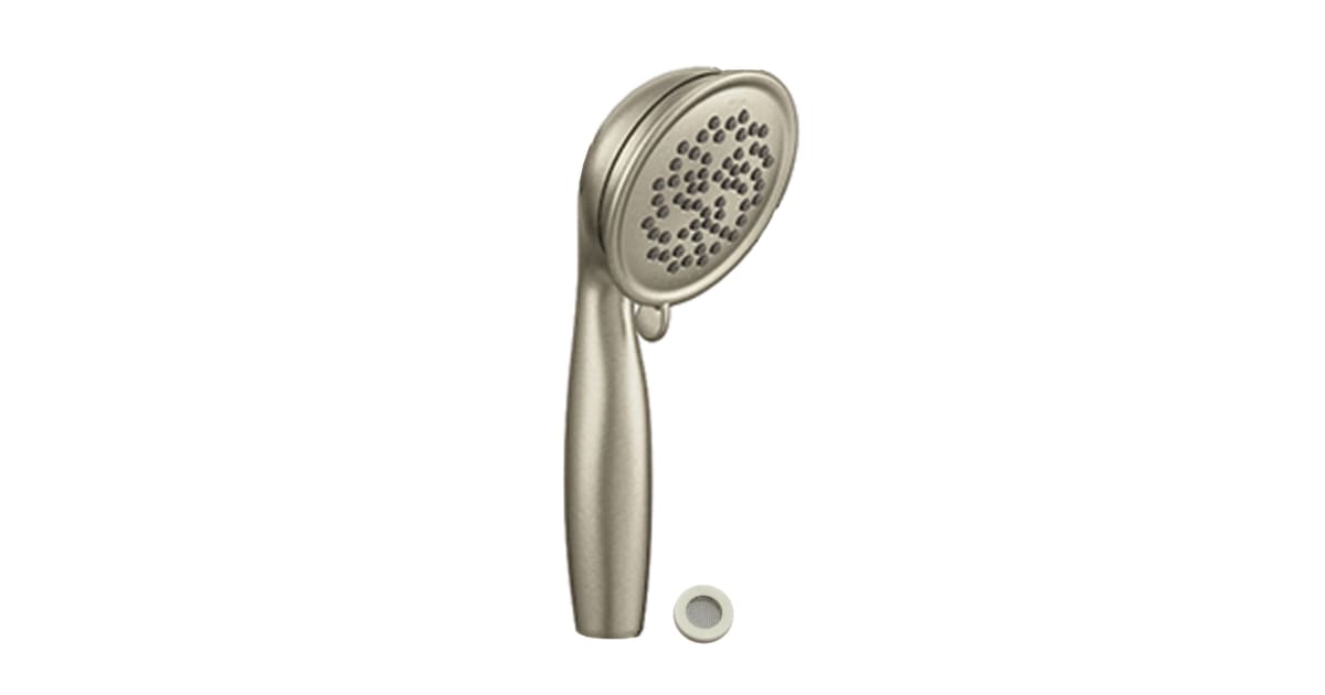Moen 3863EP Handbrause Aus Der Envi Collection – Chrom, 3 Funktionen, 10,2 Cm Durchmesser, Eco-Performance – Inkl. Gleitstange, Für Einfache Installation