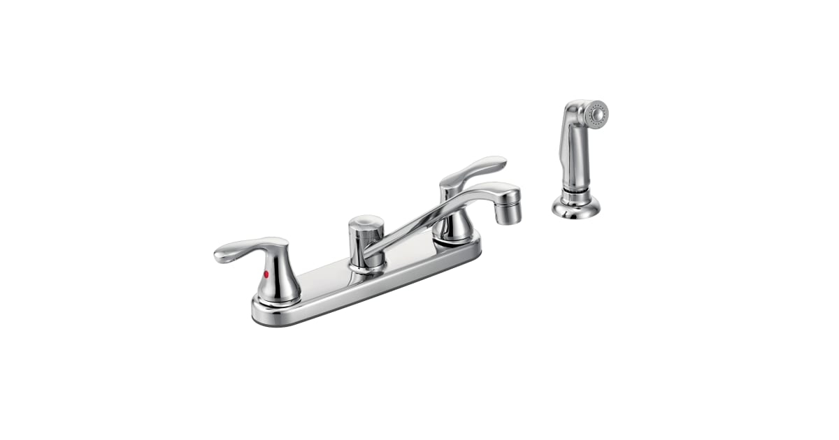 Moen 40618 1.5 GPM Double Handle Widespread Kitchen Faucet