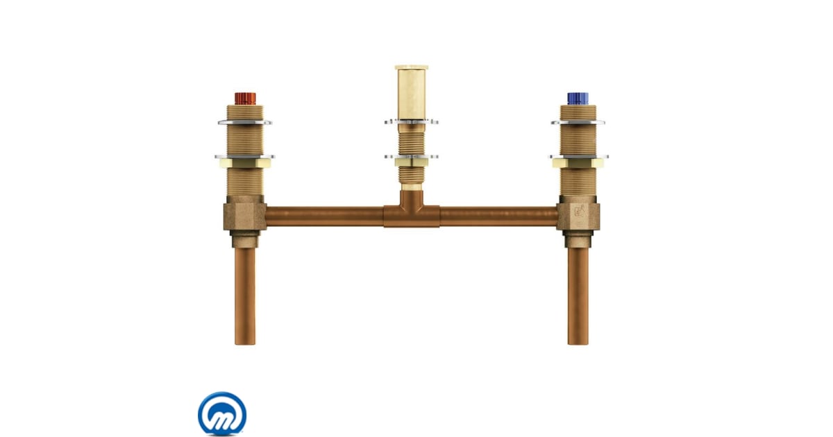 Moen 4798 M-Pact Two-Handle Roman Tub Valve – 10-Inch Centers, 1/2-Inch PEX & Cold Expansion PEX Adapters