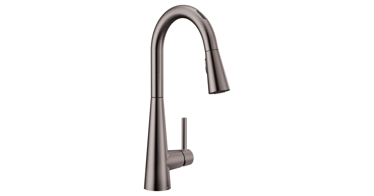 Moen 7864EVBLS Sleek 1.5 GPM Single Hole Pull Down Kitchen Faucet with ...