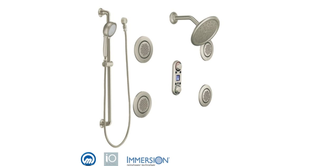 Moen 796BN Vertical Spa with Shower Head, 4 Body Sprays,