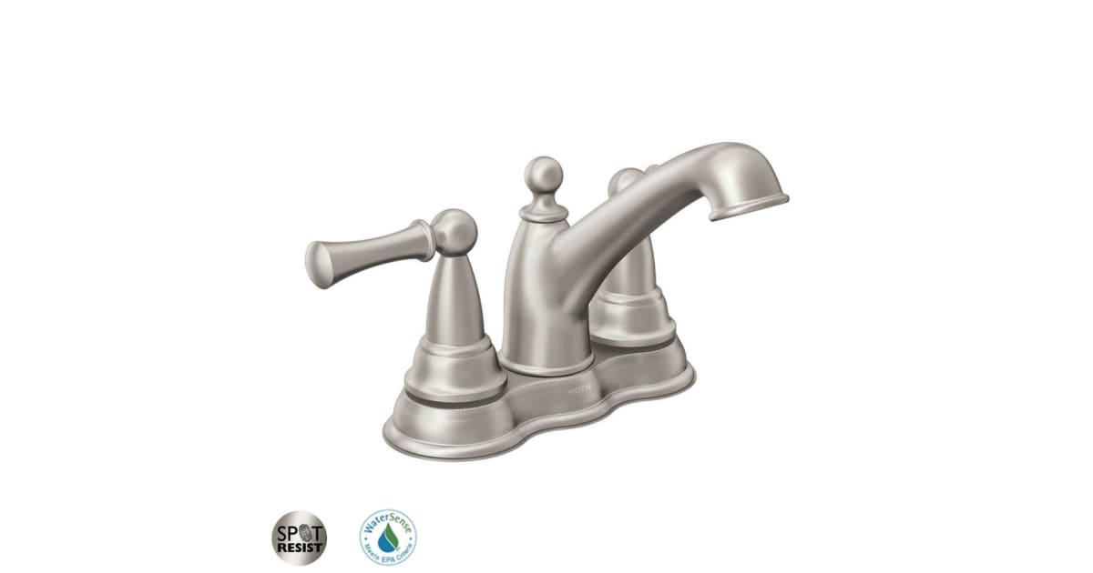 Moen 84600SRN Sage Centerset Bathroom Faucet Includes