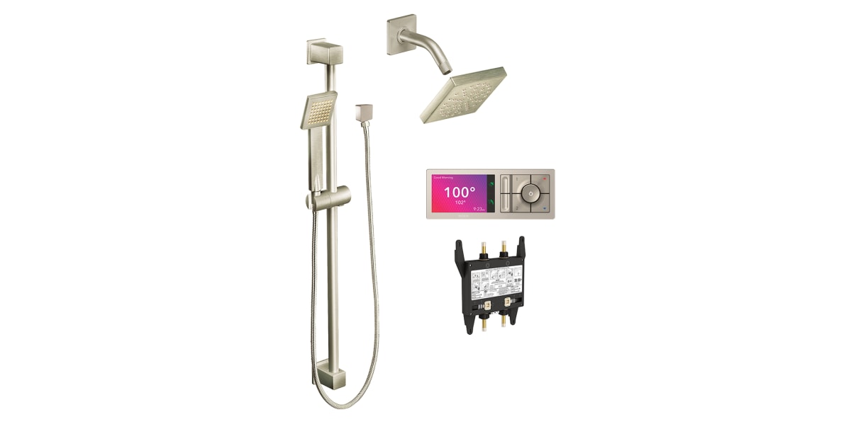 Moen US6340BN 90 Degree Shower System with Rain Shower,