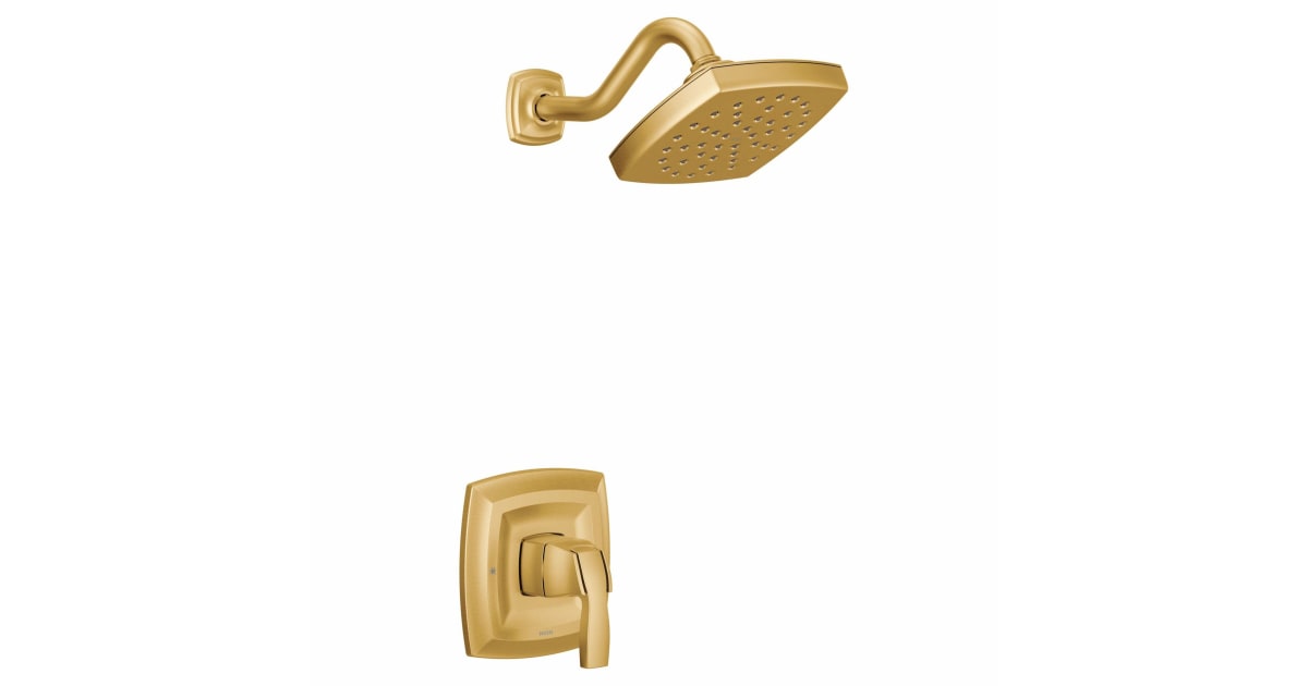 Moen Voss Collection M-CORE 3-Series Duscharmatur – 1 Griff, Gebürstetes Gold, Mit Druckausgleich (Ventil Separat Erforderlich)