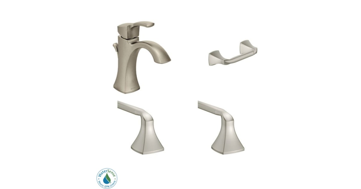 Moen Voss Faucet and Accessory Bundle 3BN Bathroom Faucet