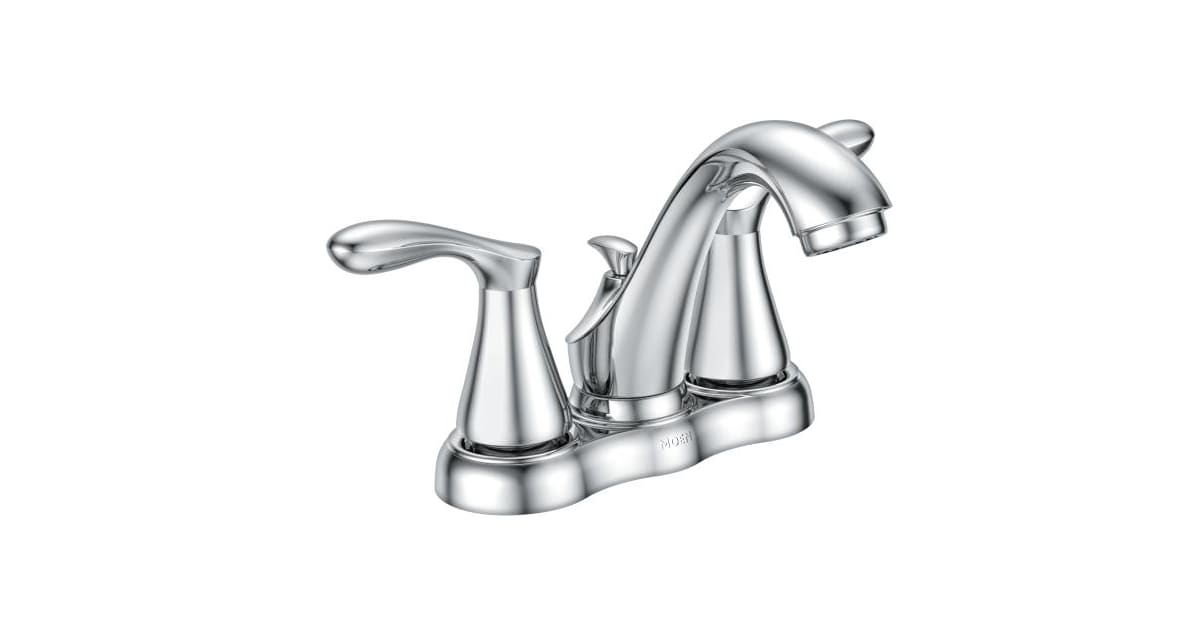 Moen WS84944 Varesa Centerset Bathroom Faucet Drain