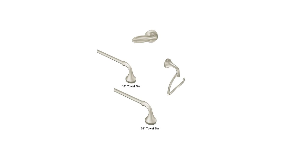 Moen Eva Accessories Bundle 2 BN Bathroom Hardware Build