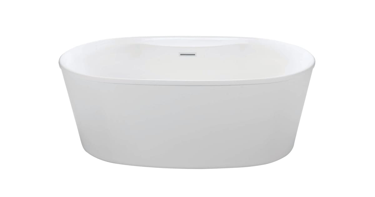 MTI Baths AE255DMWH Adel 2 57" Free Standing DoloMatte