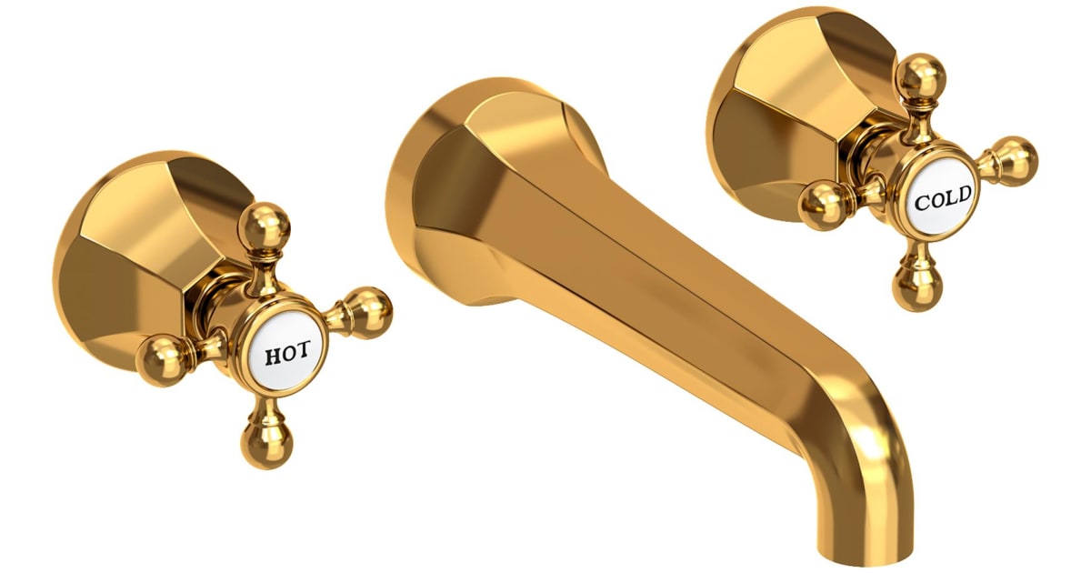 Newport Brass 3-1221/034 Metropole 1.2 GPM Wall Mounted Widespread ...