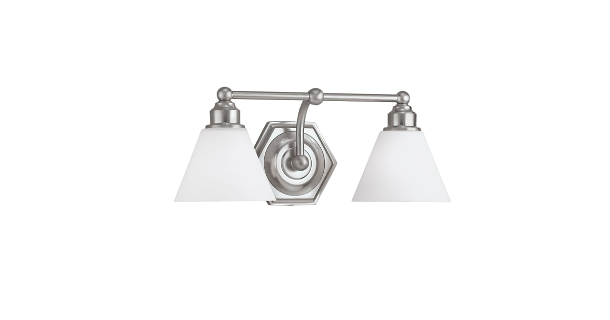 Norwell Lighting 8532BNOP Jenna 8" Tall 2 Light Bathroom